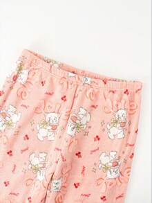 2Pzs Conjuntos De Pijamas Gruesos y Cálidos Térmica Para Mujer Top Y Pantalón pijama Polar Mujer - Rosa - Ver 9