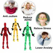 Assembly Completed One Piece Titan 13 Action Figure Lucky Robot Toys 3D Printed Multi-Jointed NECA Anime Dummy T13 Action Figures Stop Motion Figures - 紅色 - 查看 3