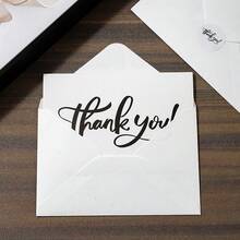 6 件/套折叠感谢卡套装，包括带密封贴纸的白色/牛皮纸信封、邀请函、明信片、生日、节日、婚礼信封 - 彩色 - 查看 11