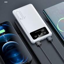 10000/20000mAh Powerbank ad alta capacità, caricatore portatile USB 5V2.1A, compatibile con la maggior parte dei dispositivi (2 uscite USB, Type-C, Micro), batteria al polimero di litio, display LED e digitale, stabile, adatto come regalo di laurea, regalo per single, regalo per damigelle, regalo per la festa del papà, regalo di proposta per damigelle, bomboniera per matrimonio, decorazione per feste di compleanno e articoli per matrimoni