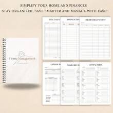 1PC Home Command Center Binder - ADHD-Friendly Family Organizer With Meal Planners, Chore Charts & Routine Trackers | All-In-One Household Management System For Busy Parents