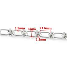 1 Meter modische Edelstahlkette in Silber, geeignet für DIY Halsketten, Armbänder, Schmuckherstellung