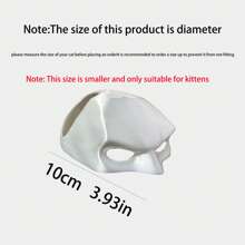 1 pieza Máscara de cabeza de gato impresa en 3D, hecha de material PLA de alta calidad, máscara clásica de cara de gato para Halloween, Navidad, Pascua, Acción de Gracias - Máscara de disfraz de animal para cosplay