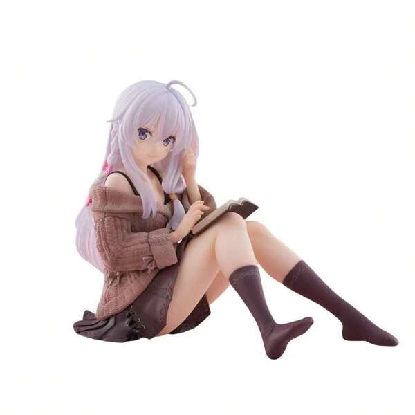 Witch's Journey Vorbestellung sitzende Irina Bücher lesend Actionfigur, Anime 2D niedliches Mädchen Ornament, Geschenk