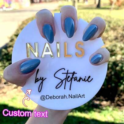 Suporte de acrílico para unhas com strass 4D personalizado - Elegante suporte de exposição de unhas Ombre azul e amarelo com gravação "UNILS", adequado para salões e manicures em casa, promoções de unhas | Suporte de unhas profissional | Design redondo chique, acessórios para unhas, multifuncional, antimofo, ornamental, reutilizável, requintado, elegante, presentes ideais para ele, presentes ideais para amigos Cozinha, sala de jantar, quarto, escritório, sala de estar, casa, jardim, sala de chá, para aniversários, para aniversários, para inauguração de casa, para formatura