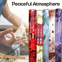 20pcs/Box Aromatherapy Strips, Enjoy The Fragrance Of India With 20 Incense Sticks- Rose, White Sage,Vanilla , Palo Santo, Sandalwood, Lavender And More,Perfect For Yoga, Meditation Negative Energy Cleaning And Home Decor,Incense Burner Accessories(Burning Time Is About 35-50 Minutes) - Multi Scents - View 3