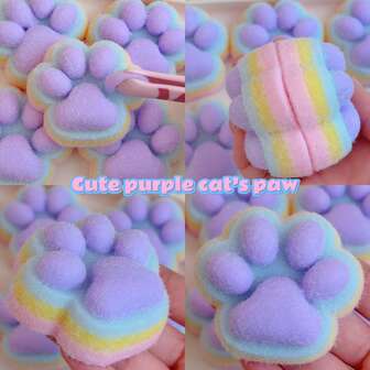 1pc Dopamine Cat Paw Squeeze Toy, Plush Cat Claw Stress Relief Toy, Super Soft TPR Squeeze Toy, Highly Attractive Squeeze Toy, Cute Girl Squeeze Toy, Slow Rebound, Stress Relief Toy, Decorative Accessory