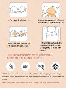 زوج من قطع وسادة الصدرية ذات الوجهين اللاصقة، وسادات صدر لاصقة، وسادات حشو قابلة لإعادة الاستخدام، وسادات صدر بيكيني غير مرئية مُسمكة مقاومة للماء للسباحة - مشاهدة 8