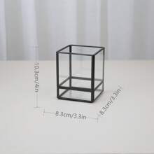 Black Retro Vintage Copper & Glass Candle Holder, Scandinavian Home Decor Accessories