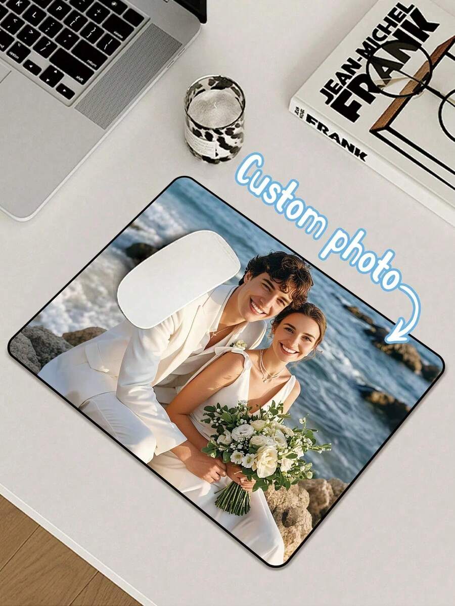 1pc Customized Photo Mouse Pad, Personalized Mouse Pad, Create Exclusive Custom Mouse Pad, Office Supplies & Computer Desk Accessories, Gaming Mouse Pad Desktop Decor, Customized Photo Mouse Pad, Portrait Printing,Diy - Style 1 - View 1