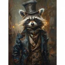 1pc/3PCS Wall Arts Posters Modern Animals Portrait Animal Set Zebra Jaguar Gentleman Chimpanzee Poster Printing Wall Art Picture Canvas Painting Room Home Decoration, Canvas Art, High Quality, Without Frame/With Frame ,Wall Art With Frame - Multicolor - View 39