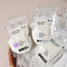 30/60 个温敏变色 8 盎司母乳储存袋，240 毫升密封母乳/食物储存袋，带双密封和直立底部 - 無色 - 查看 8