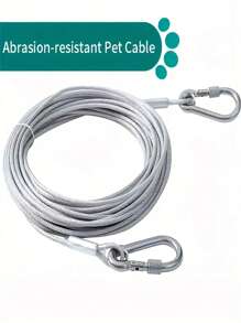 1 Set Stainless Steel Clothesline, Pet Leash, Portable For Indoor/Outdoor Laundry, Camping Accessories, Bathroom And Dormitory Ideal Choice