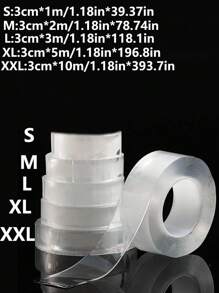 1pc/Double-Sided Tape Washable Seamless Transparent Double-Sided Sticker Magic Blanket Fixed Row Auxiliary Adhesive