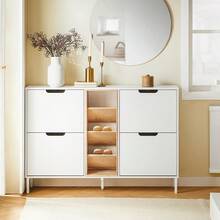 SoBuy Shoe Cabinet FSR183-WN - White - View 9