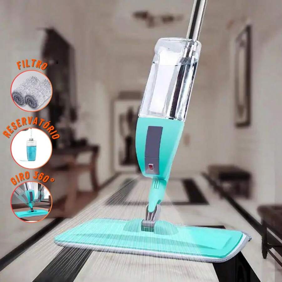 Kit 3 Magic Spray Mop Floor Mop With Tank Microfiber Cleaning Squeegee Reusable Refill - 什錦 - 查看 1