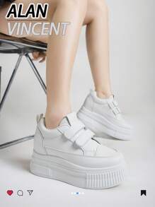 Alan Vincent It Is Recommended To Take One Size Larger,If You Usually Wear Size 37, Choose Size 38 White Shoes For Women 2025 Classy Aesthetic New Style Casual Shoes For Women, Ladies Platform Shoes, Outdoor Comfortable Sneakers, Internal Increase 5cm, Party Shoes, Suitable For Short Women