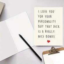 1 Stück Spezialkarte zum Jahrestag, witzige, anzügliche, dreckige Geburtstags-, Valentinstags-Karte für Ehemann, Freund, ihn, Verlobten, Männer, Schulanfang