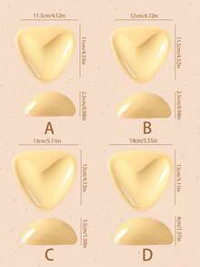 1 Pair Of Double Sided Self-Adhesive Bra Pads, Chest Pads Adhesive Pads, Reusable Padding Pads, Bra Bikini Invisible Thickened Chest Pads Waterproof For Swimming - View 11