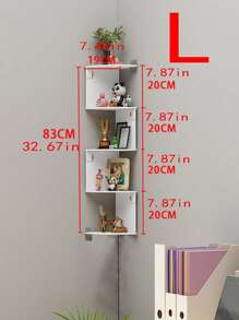 1pc Multifunctional White Wall Mount Storage Shelf, Creative Corner Triangle Design Hanging Rack, Wall-Mounted Half-Round Shelves For Living Room, Kitchen, Bedroom