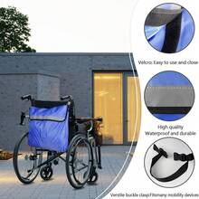 1pc Large Capacity Wheelchair Storage Bag - Black Oxford Cloth Shopping Cart Rear Seat Storage Bag, Wheelchair Bag Waterproof Large Wheelchair Accessory Bag Can Be Hung On The Back And Wheelchair Backpack Storage Bag - Multicolor - View 9