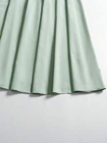 女士中东阿拉伯连衣裙宽松长袖褶皱设计穆斯林长袍 - 綠色 - 查看 6