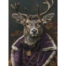 1pc/3PCS Wall Arts Posters Modern Animals Portrait Animal Set Zebra Jaguar Gentleman Chimpanzee Poster Printing Wall Art Picture Canvas Painting Room Home Decoration, Canvas Art, High Quality, Without Frame/With Frame ,Wall Art With Frame - Multicolor - View 60