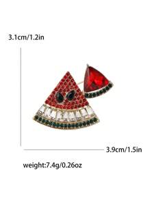 Fashionable Watermelon Brooch For Women Fruit Pin Suitable For Wearing With Dress, Suit, Hat, Shoes, Flower Scarf Banquet, Wedding, Summer Vacation, Jewelry