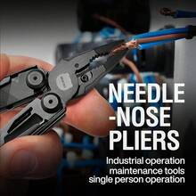 Multitool 23 en 1 con caja de regalo de alta calidad, destornilladores, destornilladores, destornilladores, abridor de botellas, alicates de cuchillo de camping -Pantera Negra - Negro - Ver 2