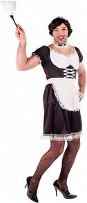 Morph Costumes Fun Shack Men's French Maid Costume - Funny Fancy Dress Outfit For Stag Do, Parties, And Themed Events - Hilarious Adult Costume - Black - View 2