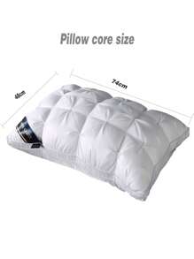 2pcs Luxury Five-Star Hotel Quality Pillows With Neck Support, High Elasticity & Non-Sinking, Retro Style, Suitable For All Seasons, Great For Gifts
