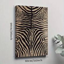1pc Zebra Print, Black And White Stripes, Abstract Art Style Framed Wall Print Canvas Wall Art - Retro 2D Artwork Wall Poster Decoration For Living Room, Bedroom, Home Decor, Ready To Hang