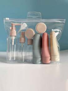 Ensemble de voyage de 11 pièces - Contenants de voyage rechargeables vides pour shampooing, revitalisant, lotion, savon, gel douche et plus, essentiels de voyage