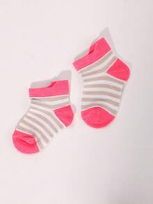 9 Pairs Non-Slip Striped Toddler Socks – Thick Heel Padding For Active Kids - Multicolor - View 4