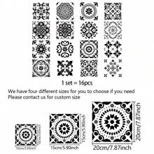16 Peças Adesivos de Parede com Imitação Vintage de Azulejos Cerâmicos, Autoadesivo para Sala de Estar, Cozinha, Banheiro, Decoração de Escada, Brilho Removível, Decoração de Ambiente Personalizada para Decoração Doméstica
