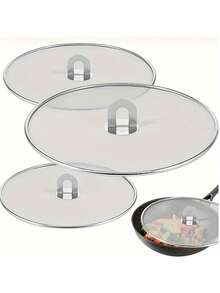 不锈钢防溅罩 - 耐用、防油、防溅、非电动、食品供应设备 - 防护网状锅盖，适用于煎炸和烹饪、厨房和房车使用 - 彩色 - 查看 2