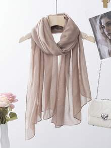 1pc Lightweight Handmade Sequin Decorated Elegant Scarf/Shawl For Women, Slight Color Difference May Occur Due To Lighting - Multicolor - View 21