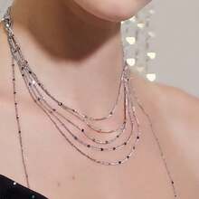 1pc Fashionable Women's Multi-Layered Personalized Bohemian Style Necklace, Perfect For Parties And Banquets - Layered Necklace - View 3