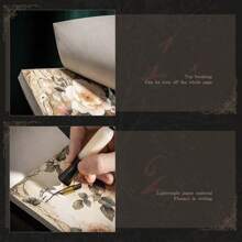 1 libro con 100 fogli della serie "Roaming Time" in stile vintage, materiale estetico di carta per scrapbooking, handmade, design personalizzato per diari, album fai-da-te, collages, quaderni e taccuini, forniture per ufficio e scuola, accessori scolastici