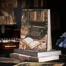 1 libro con 100 fogli della serie "Roaming Time" in stile vintage, materiale estetico di carta per scrapbooking, handmade, design personalizzato per diari, album fai-da-te, collages, quaderni e taccuini, forniture per ufficio e scuola, accessori scolastici