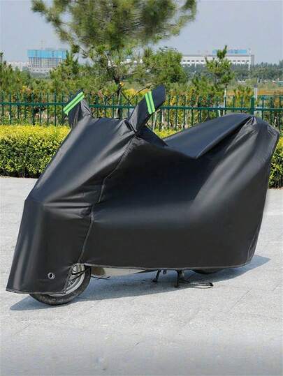 1Pc Thickened Electric Vehicle Rain Cover, Full Coverage Sun Protection Car Cover Motorcycle Protection Raincoat For Travel Outdoor Motorcycle Head Waterproof Raining Covers Universal Bicycle Electric Bike Panel Dustproof Rain Snow Cover Dust Sunscreen Cover, Motorcycle & Electric Bike Rain Cover For Scooters, E-Bikes, Motorcycles, Four Seasons Universal