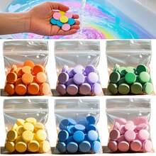 90pcs/180pcs Super Mini 3g/0.11oz Scented Bath Bombs, Rose, Eucalyptus, Mint, Sweet Orange, Lemon, Lavender 6 Assorted Fragrances, Small Packaging, Ideal For Travel. Great Gift For Christmas, Halloween, Mother's Day, Father's Day, Valentine's Day