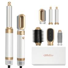 UKLISS Multi-Functional 6-In-1 Hair Dryer Brush, 60,000 RPM, Hair Dryer, Straightener And Curler In One - Quickly Style Hair At Home Or Salon, Detachable Heads For Easy Portability, Ideal For Travel Or Gifts, Hair Care - EU C Type Plug(220-240V) - View 13