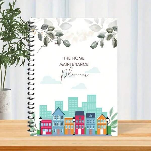 1PC Home Maintenance Organizer - Spiral-Bound Logbook With Repair Trackers, Appliance Care & Seasonal Checklists | All-In-One Planner For Homeowners, Renters & Property Managers