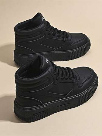 Zapatillas informales para mujer, nuevos zapatos de skateboard de moda tipo high-top, zapatos de patineta con suela gruesa que aumentan la altura y punta redonda, de color blanco, calzado transpirable y resistente a los olores para uso diario, botas vaqueras unisex para pareja, ideales para viajes y vacaciones al aire libre