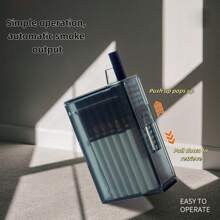 1 Stück neue Design Zigarettenetui, 20 Kapazität, matte ABS halb-transparente Schale, Anti-Druck, zur Aufbewahrung, Raucher Zubehör