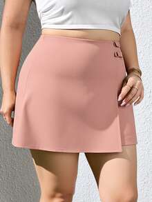 Plus Size Shorts - Pink - View 2
