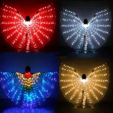 LED Fairy Wings, Multi-Color Gradient Lights, Halloween, Music Festival, Transparent Chiffon, Stage Performance, 3D Stereoscopic,