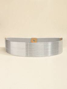 1 Stück neuer Retro Gürtel mit elastischem Bund, vielseitiger Kleid-Schmuck, elegantes dehnbares PVC Taillenband, übertriebenes Urlaubsaccessoire für Sommer, Schule, Herbst, Halloween