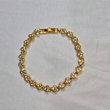 1pc New Elegant Luxury Roman Crystal Bracelet, Simple Paved Rhinestone Full Rhinestone Bracelet - Multicolor - View 7